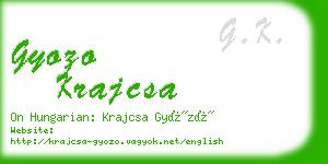 gyozo krajcsa business card